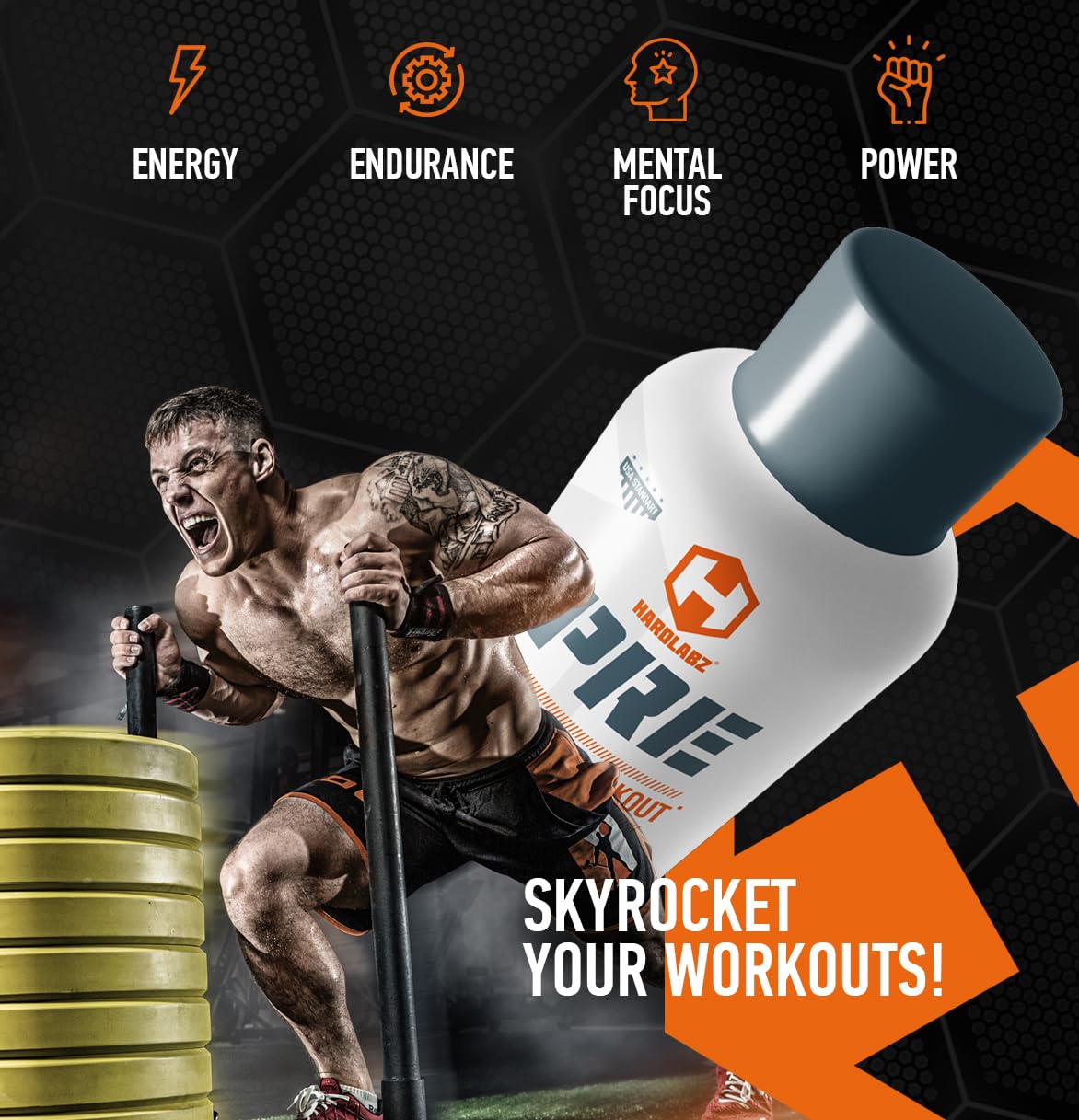 HARDLABZ PRE – Extra Strength Liquid Pre-Workout Energy Shot with Caffeine (250 mg) HARDLABZ buy supplements canada