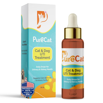 PureCat Urinary Tract Infection Care for Cat & Dog | Calming Urinary Tract & Kidney Support for Pets | Bladder Infection Treatment | UTI Drops | Veterinarian Recommended PureCat buy supplements canada