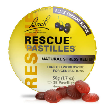 Bach RESCUE PASTILLES, Black Currant Flavor, Natural Stress Relief Lozenges, Homeopathic Flower RESCUE buy supplements canada