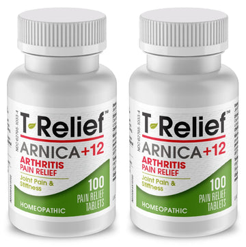 T-Relief Arthritis Arnica +12 Pain Relieving Natural Medicines Help Reduce Soreness Stiffness Aches & Pains in Joints Naturally - 100 Tablets (2 Pack) MediNatura buy supplements canada