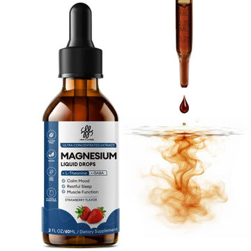 Liquid Magnesium Glycinate Drops for Nighttime Sleep & Calm Support, Triple Chelated Magnesium Complex with L-Theanine & GABA, Pre-Dissolved Liquid for Gentle Absorption, Strawberry Flavor, 2 Fl Oz iMATCHME buy supplements canada