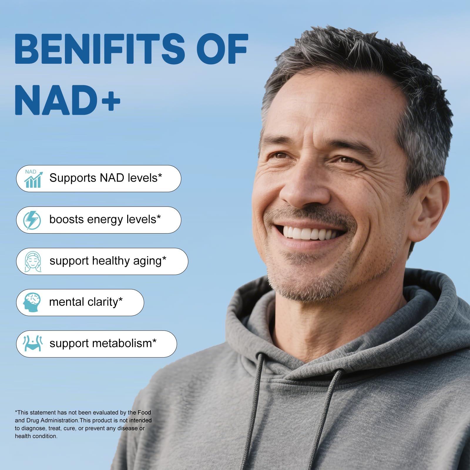 BEWORD Liposomal NAD 2000 Mg, 180 Capsules, 4-in-1 Formula with Liposomal NAD, Trans-Resveratrol, Non-GMO | Energy Support BEWORD buy supplements canada