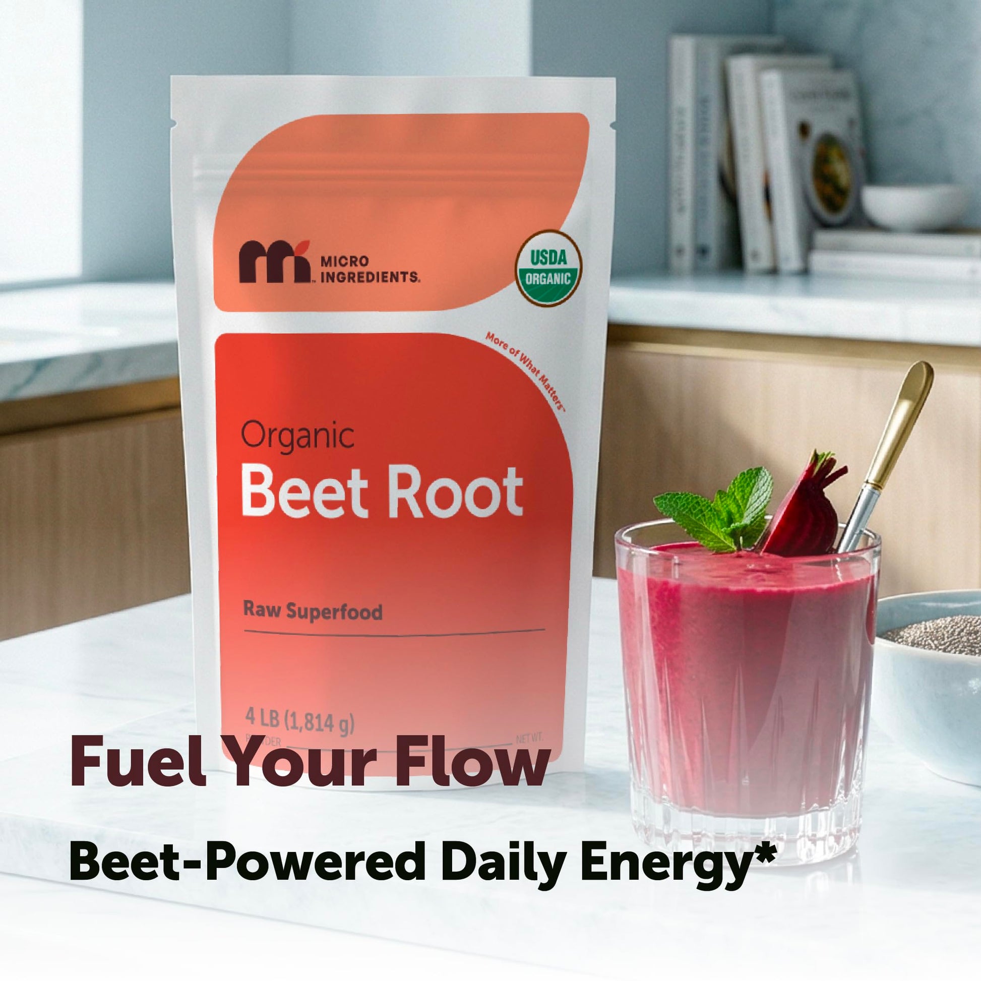 Micro Ingredients Organic Beet Root Powder, 4 Pounds | Cold Pressed, Water Soluble, High Concentrated Raw Beetroot Supplement | Natural Nitric Oxide Superfood Drink Mix Micro Ingredients buy supplements canada
