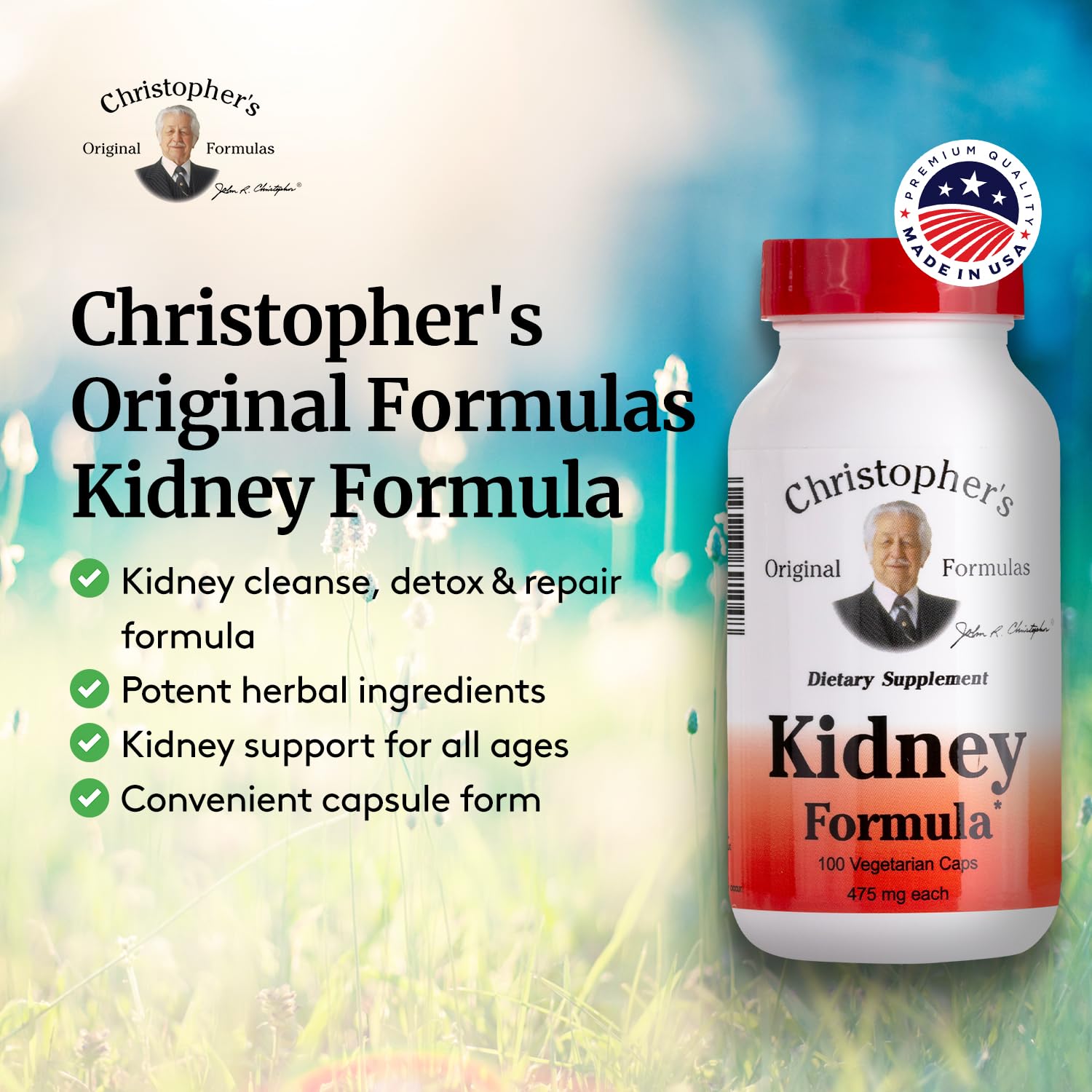 Christopher's Original Formulas Kidney Formula - Kidney Cleanse Detox & Repair Formula - Herbal Blend for Kidney Support Christopher's Original Formulas buy supplements canada