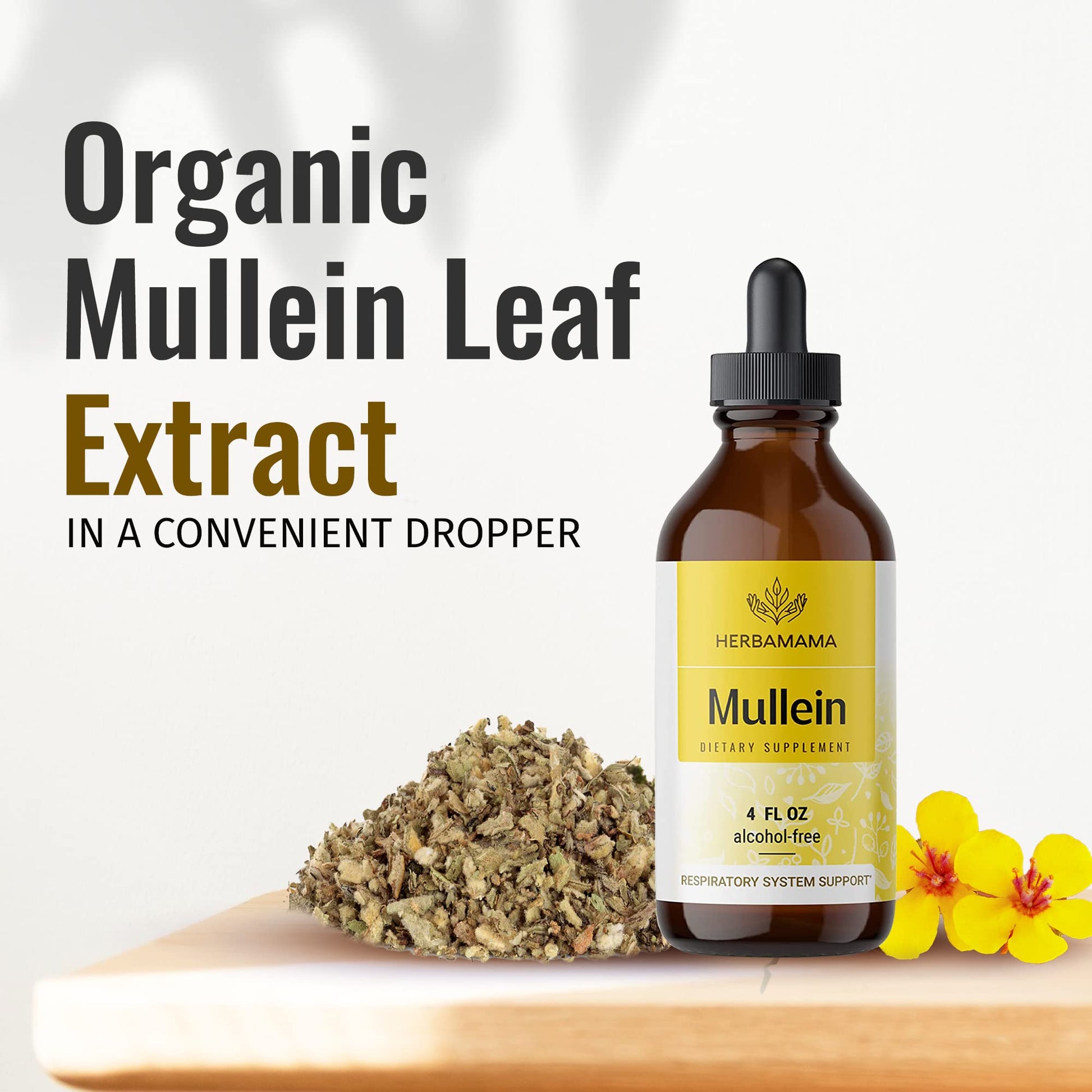 Mullein Leaf Tincture - Lung Cleanse - Vegan Mullein Drops - Lung Detox HERBAMAMA buy supplements canada