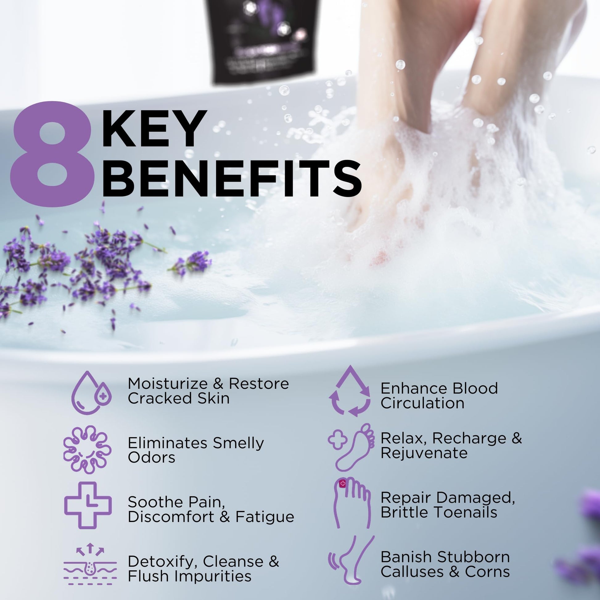 Calming Lavender Foot Soak with Epsom Salt, Made in USA, Foot Soak Soothes Sore Tired DAILY REMEDY buy supplements canada