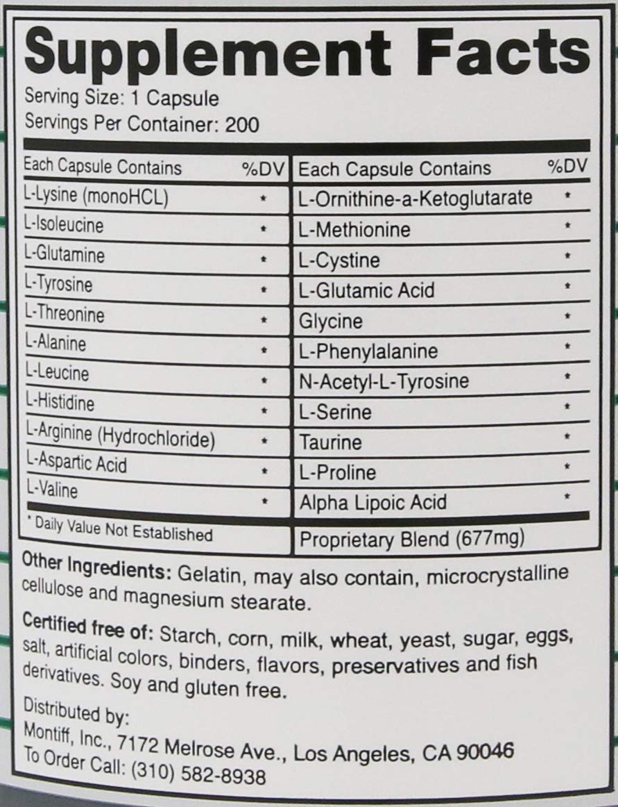 All Basic 677 mg 200 Capsules Montiff buy supplements canada