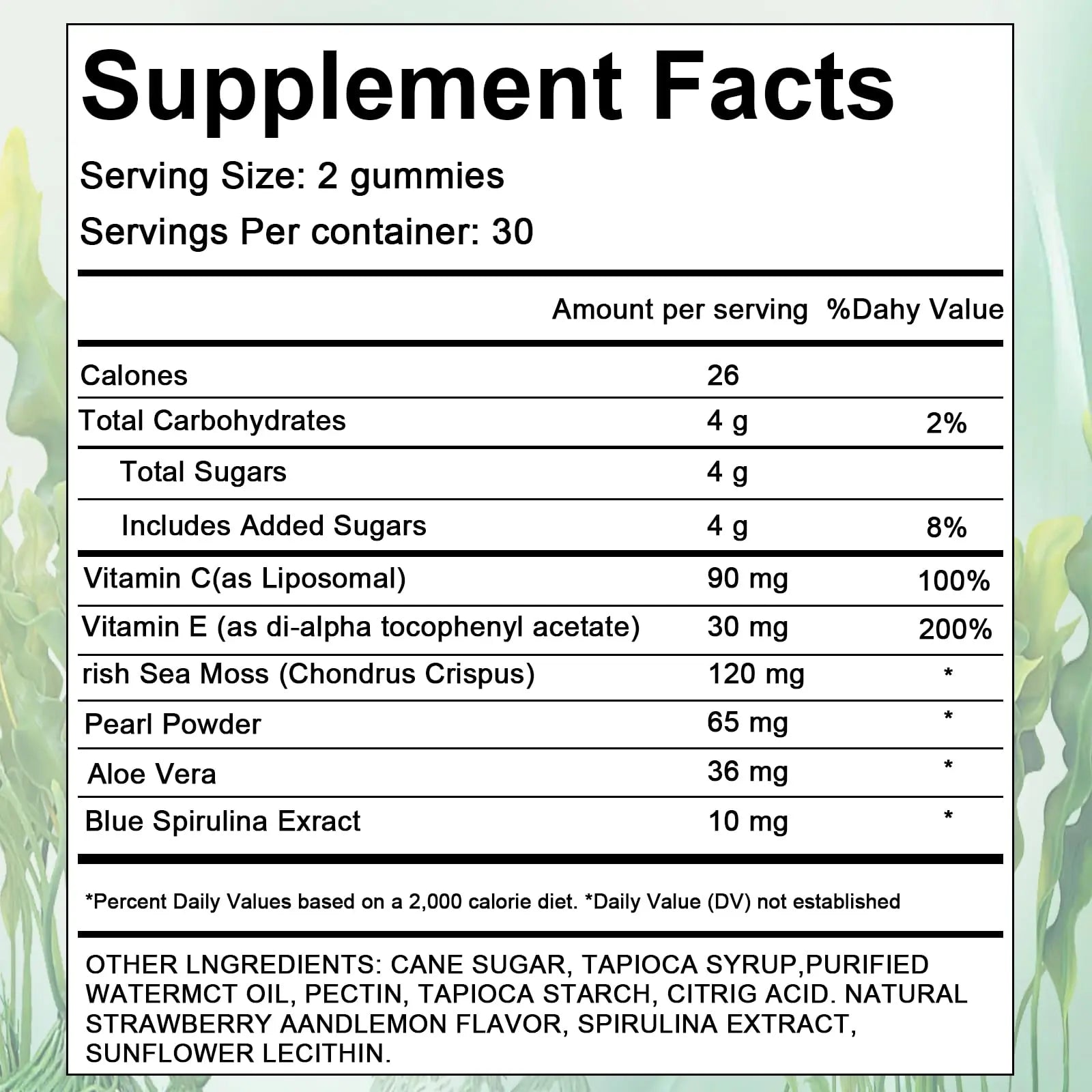 YATIME Hair Loss Gummies,Sea Moss Gummies with Vitamin C, Vitamin E, Aloe Vera, Pearl Powder Support Faster Hair Growth YATIME buy supplements canada