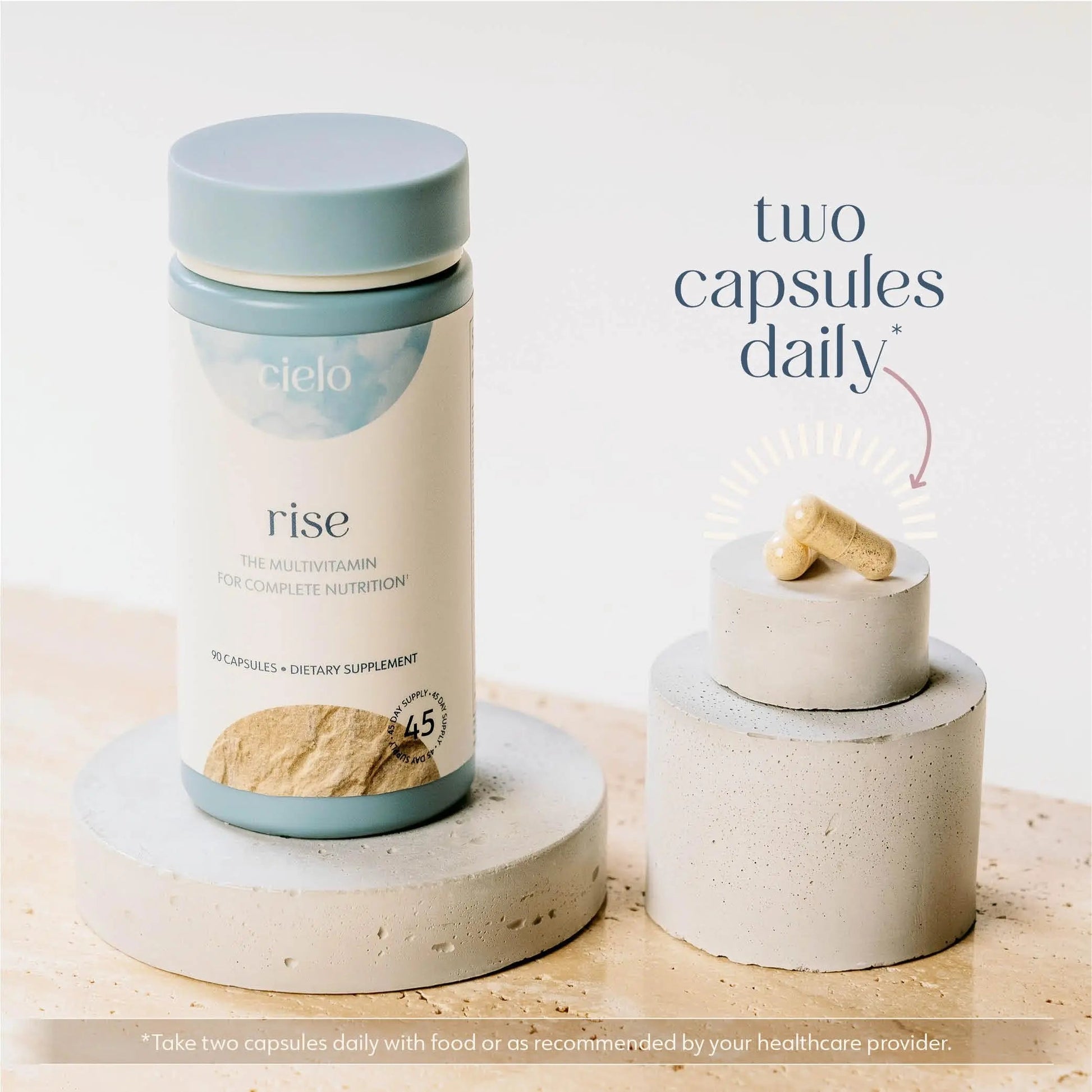 Cielo Rise Multivitamin for Women and Men - Vitamin A, C, D3, E K2, & More - Magnesium Glycinate, Citrate, and Malate for Digestive Support Cielo buy supplements canada