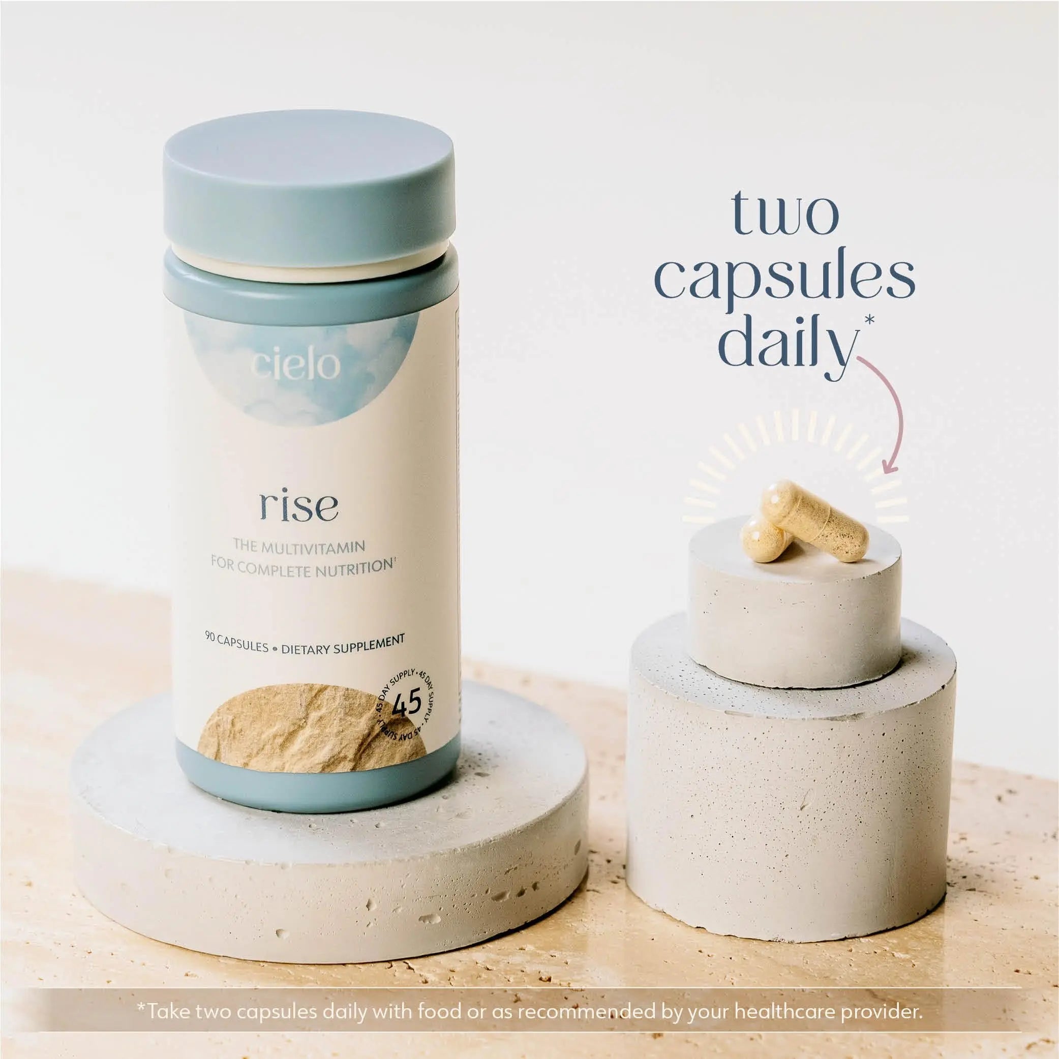Cielo Rise Multivitamin for Women and Men - Vitamin A, C, D3, E K2, & More - Magnesium Glycinate, Citrate, and Malate for Digestive Support Cielo buy supplements canada