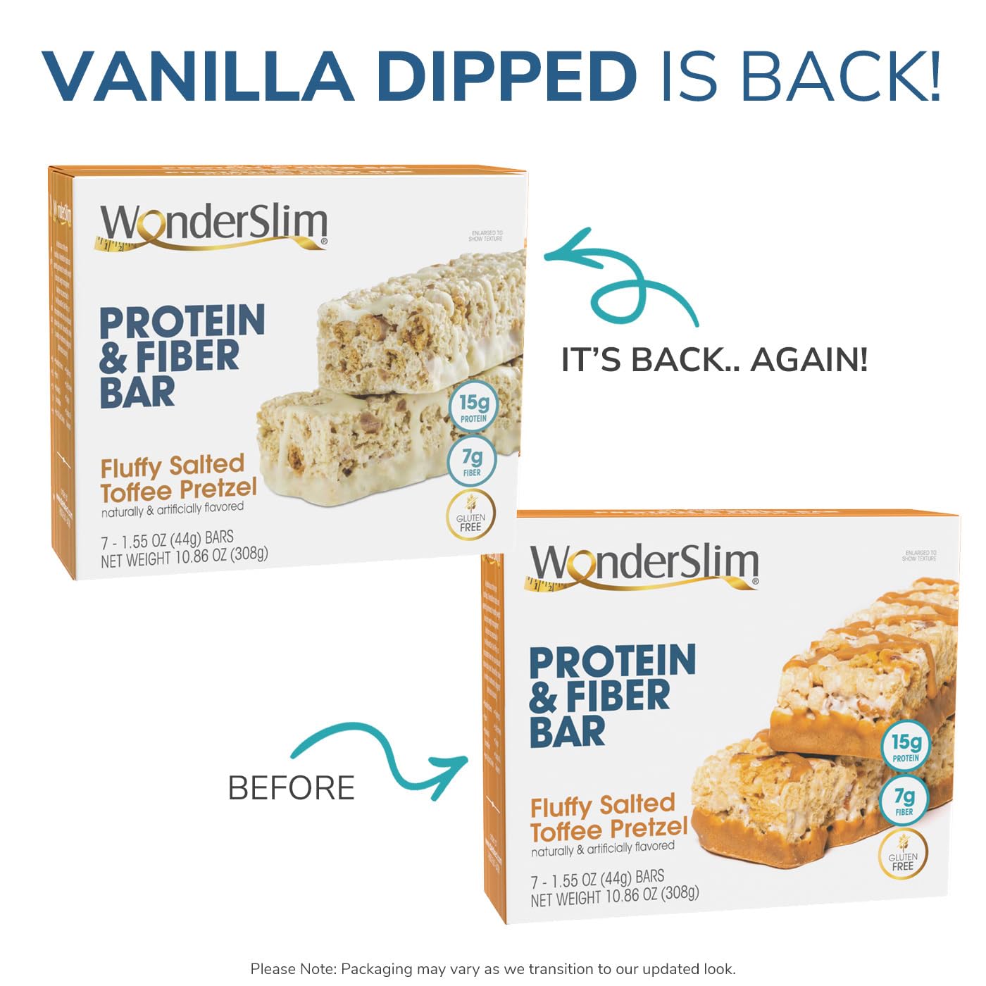 WonderSlim Protein & Fiber Bar, Salted Toffee Pretzel, 15g Protein, 7g Fiber, Gluten Free WonderSlim buy supplements canada