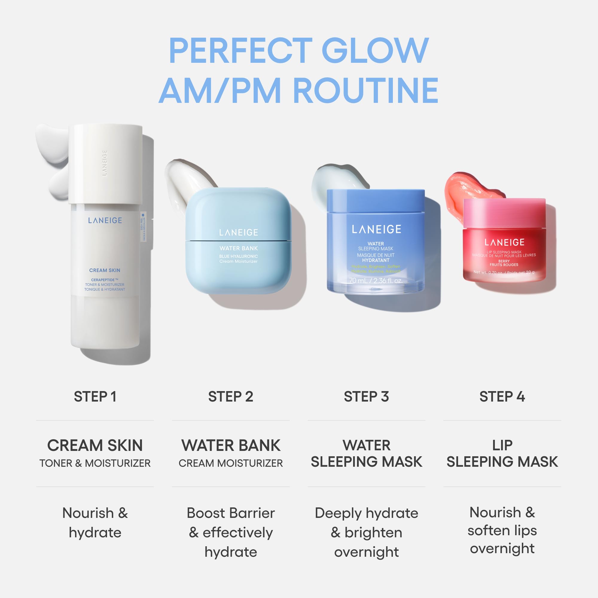 LANEIGE Cream Skin Toner & Moisturizer Mini: Lightweight Refillable Korean Milky Toner with Ceramide LANEIGE buy supplements canada