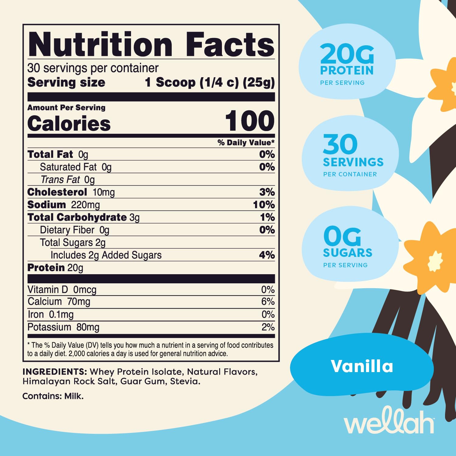 Wellah Your Whey (30 Servings, Vanilla) - Whey Protein Isolate Protein Wellah buy supplements canada