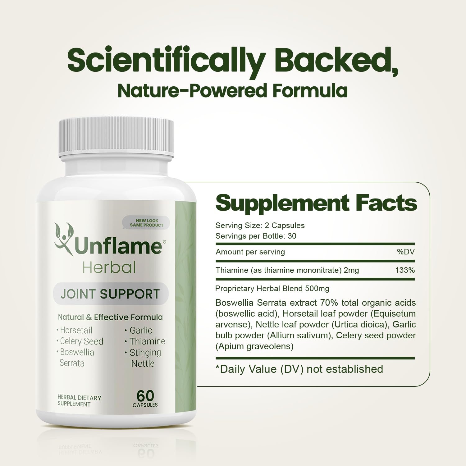Unflame Herbal Supplement – Botanical Support for Joints, Back, and Muscles – 60 Capsules – Natural Herbal Blend – Dietary Supplement Unflame buy supplements canada