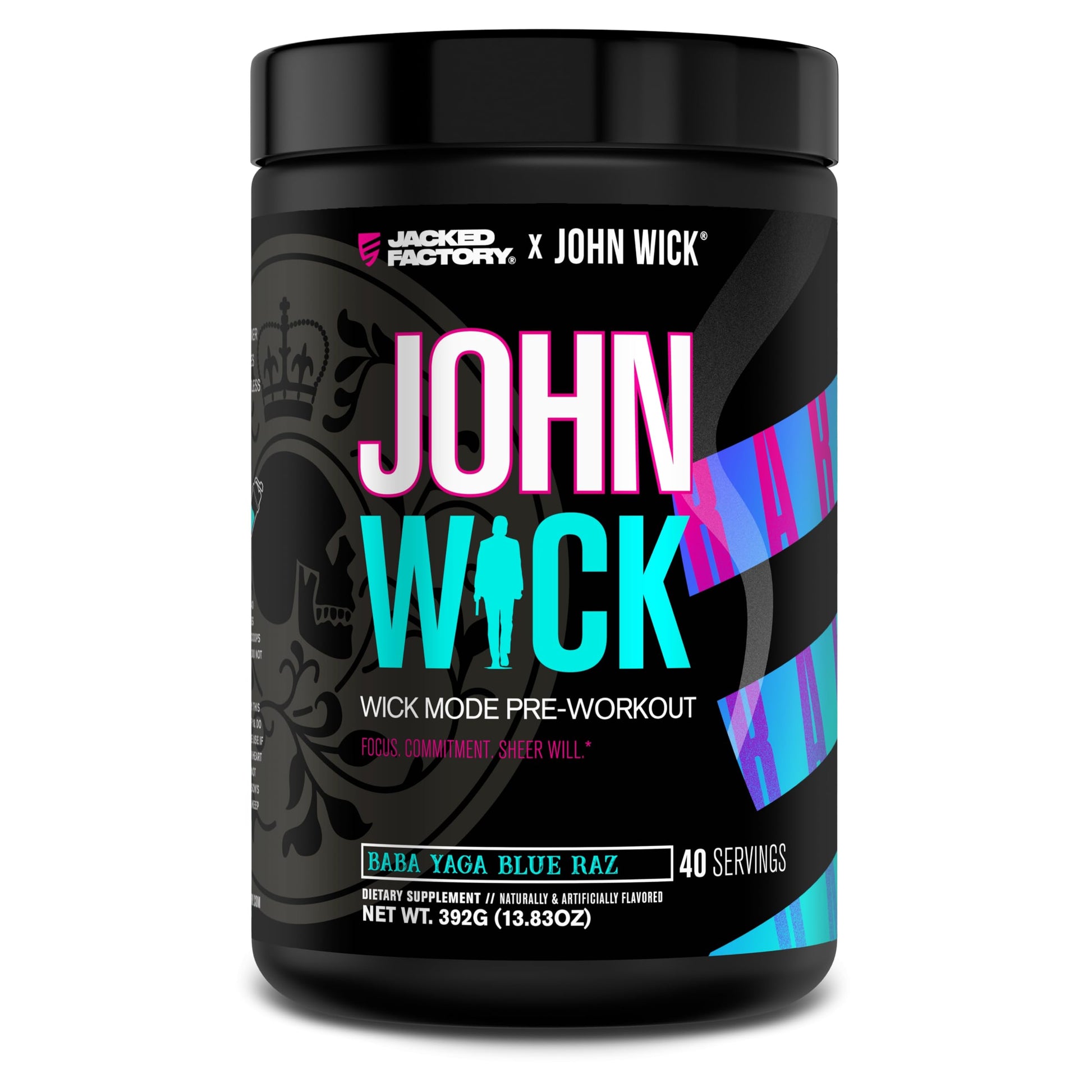 Jacked Factory X John Wick - Wick Mode Pre Workout Powder - Intense Energy, Battle-Ready Focus, Unstoppable Commitment, and Sheer Will Jacked Factory buy supplements canada