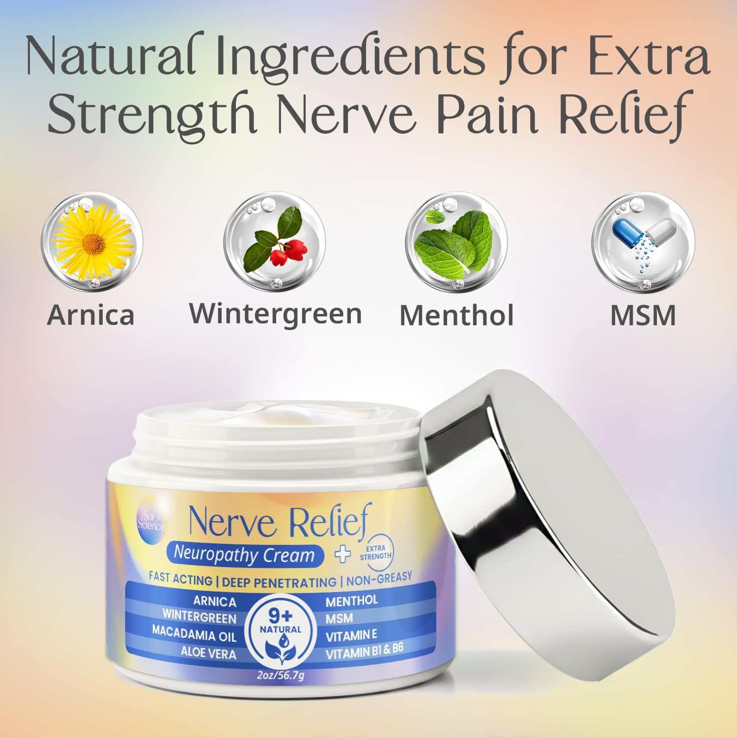 PURPLE CANYON Nerve Pain Relief Cream for Neuropathy – for Feet & Legs | MSM, Arnica, Alpha Lipoic Acid | Fast-Absorbing, Non-Greasy Formula | 2 oz PURPLE CANYON buy supplements canada