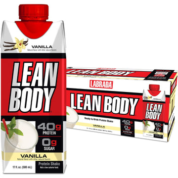 Lean Body Ready-to-Drink Vanilla Protein Shake, 40g Protein, Whey Blend, 0 Sugar, Gluten Labrada buy supplements canada