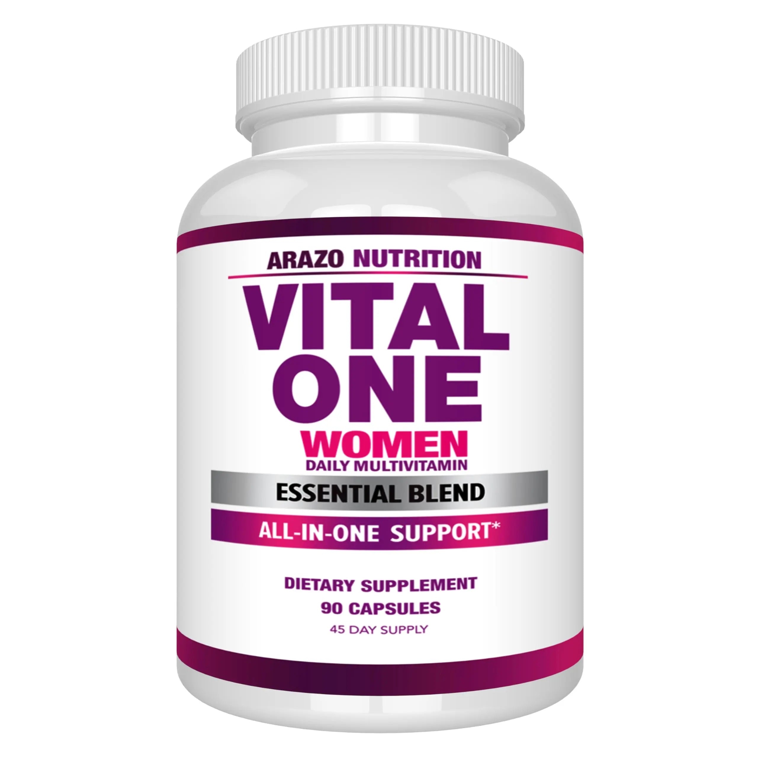 Arazo Nutrition Vital One Multivitamin for Women - Daily Wholefood Supplement - 90 Vegan Capsules Arazo Nutrition buy supplements canada