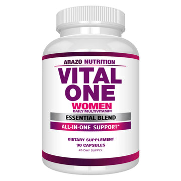 Arazo Nutrition Vital One Multivitamin for Women - Daily Wholefood Supplement - 90 Vegan Capsules Arazo Nutrition buy supplements canada