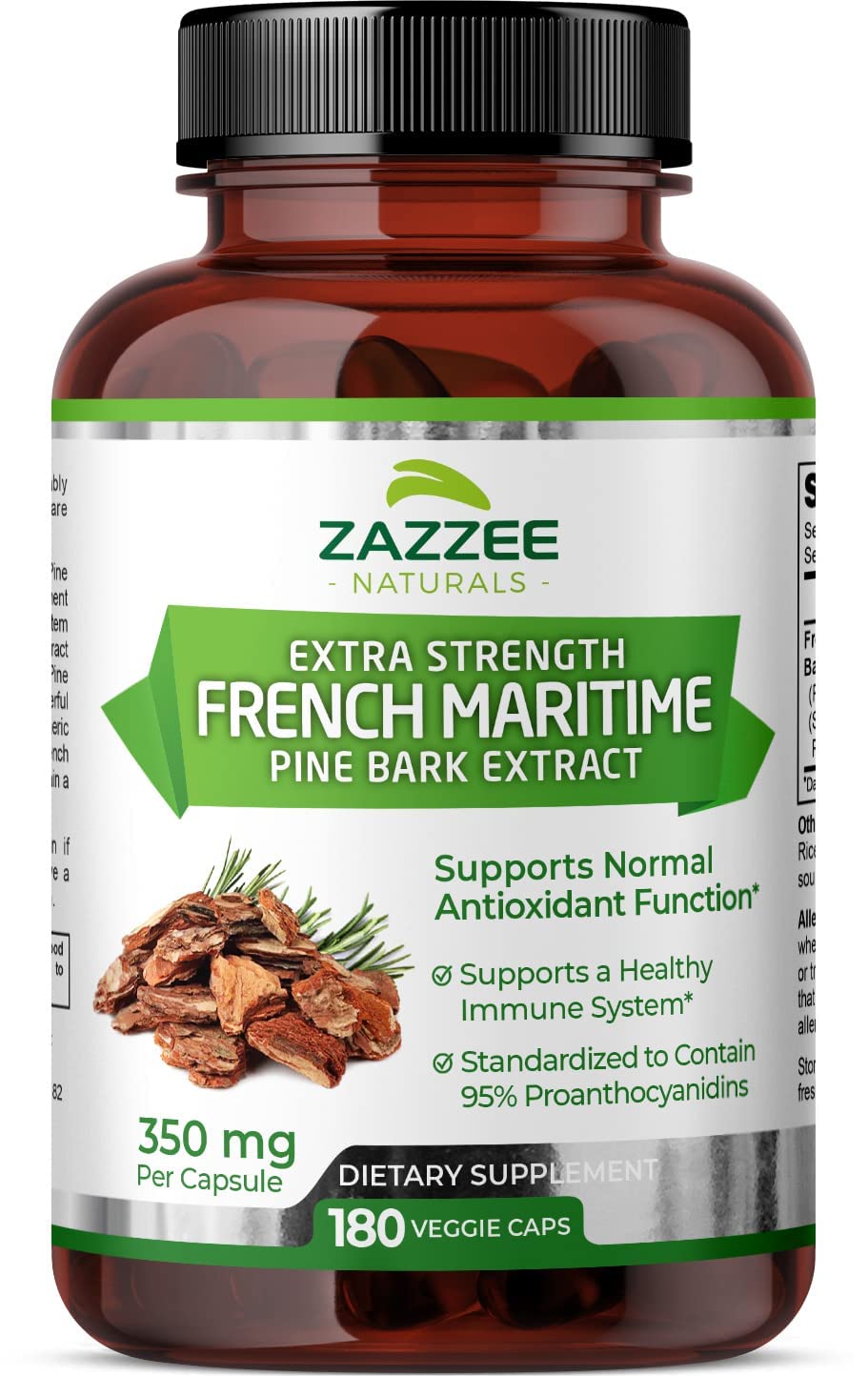 Zazzee Extra Strength French Maritime Pine Bark Extract, 350 mg Per Capsule Zazzee buy supplements canada