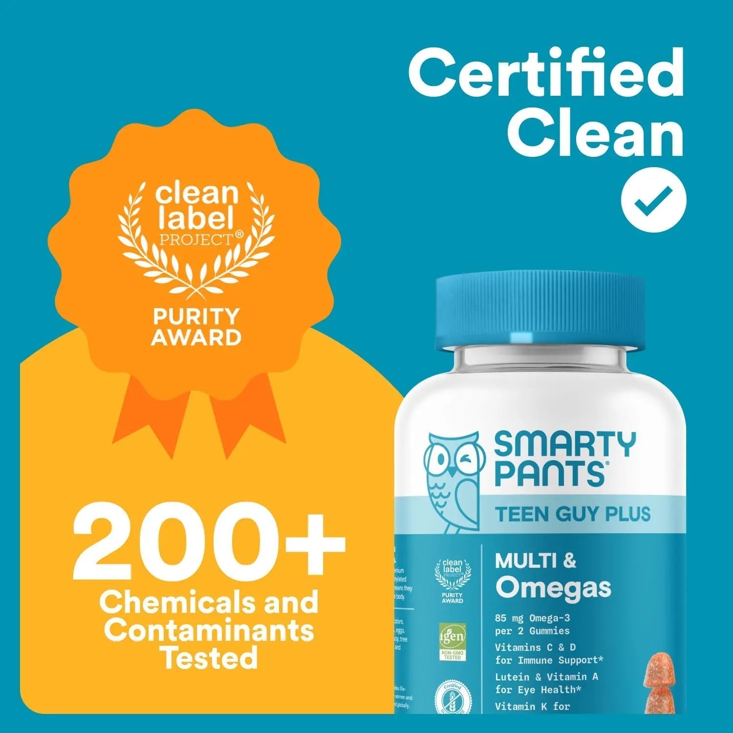 SmartyPants Teen Guy Multivitamin Gummies - Improved Formula: Omega 3 (DHA/EPA), Vitamin D3, C, Vitamin B12, B6, A, K & Zinc SmartyPants buy supplements canada