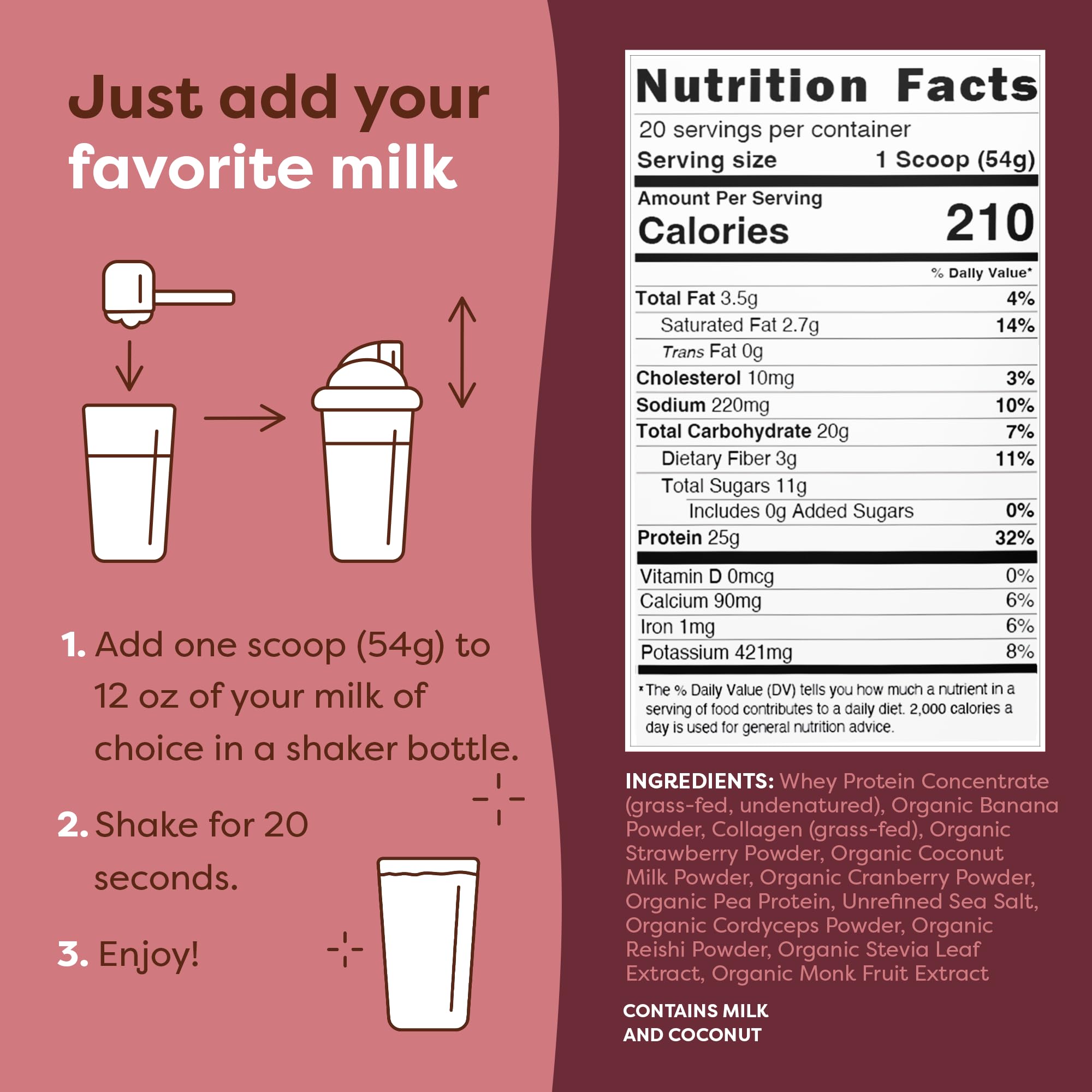 FlavCity Protein Powder Smoothie, Berries & Cream - 100% Grass-Fed Whey Protein FlavCity buy supplements canada