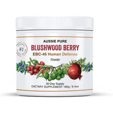 Aussie Pure Blushwood Berry Powder EBC-46 - Maximum Strength Immune and Cell Support - Contains The Fruit and Seed - 180g/6.4oz Per Container Aussie Pure buy supplements canada