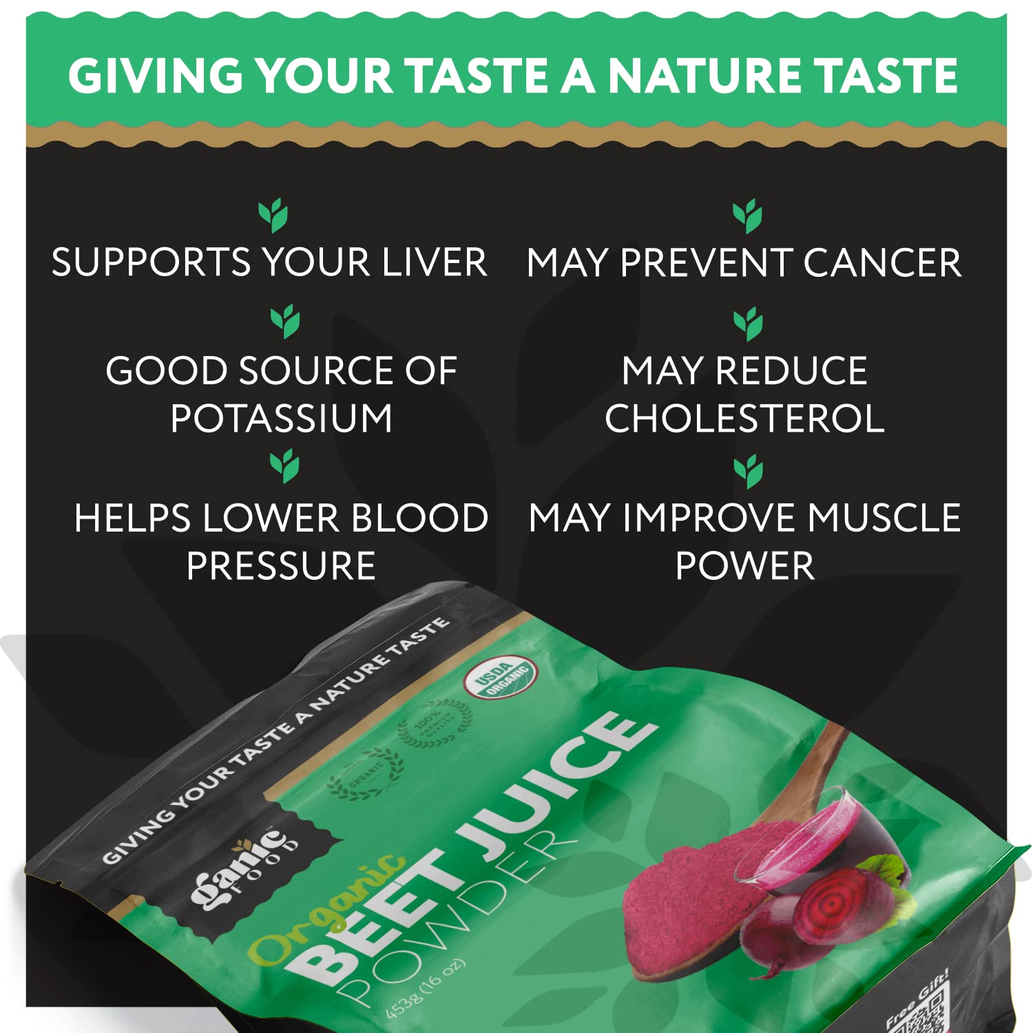 Ganic Food Organic Beet Root Juice Powder, 16 Ounces Ganic Food buy supplements canada