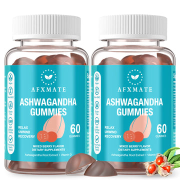 AFXMATE Ashwagandha Gummies & Vitamin D Gummies for Men & Women 120 Count Aswangdha Supplement (Non-GMO, Sugar Free & Gluten Free) AFXMATE buy supplements canada