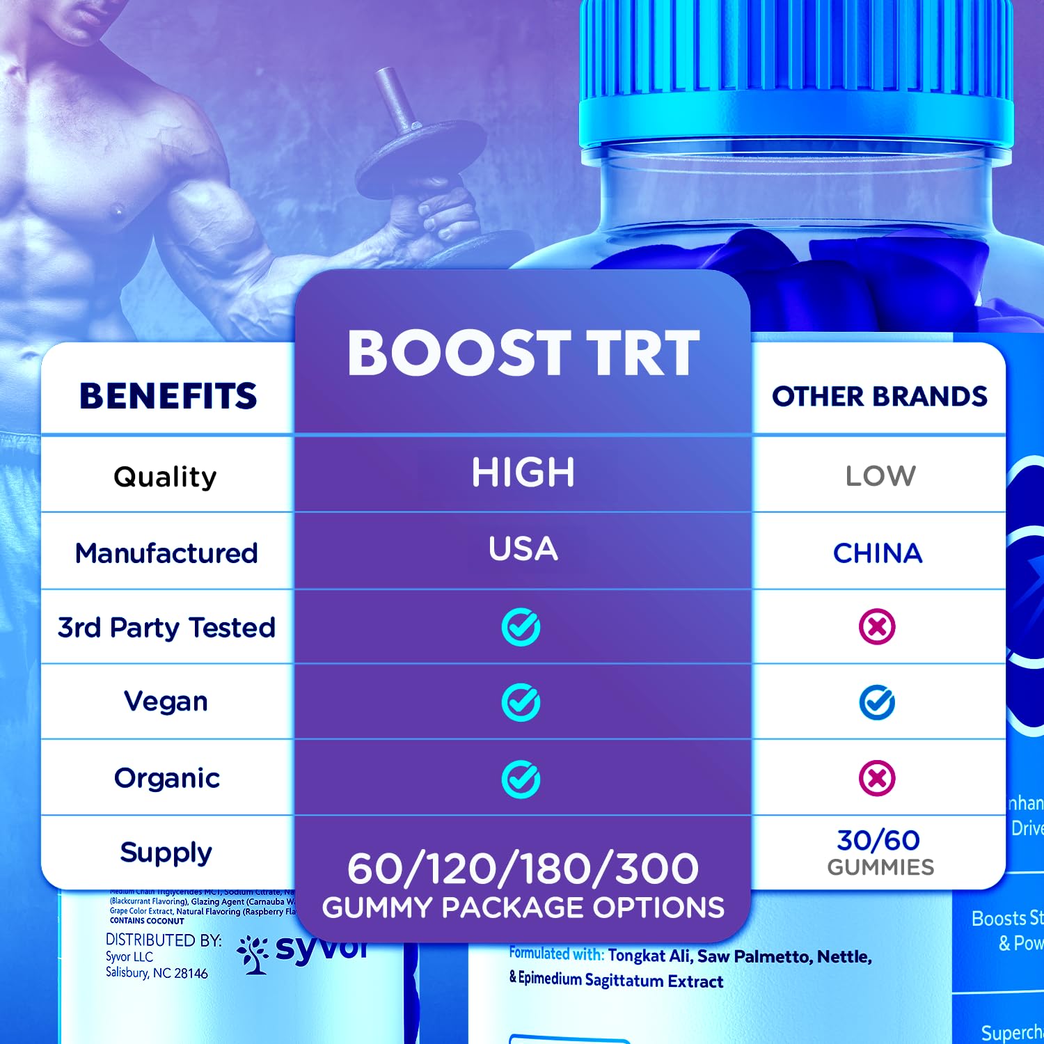 Boost TRT Gummies for Men, Official Boost TRT Male Performance Gummys with Natural Ingredients, Advanced BoostTRT Men's Gummy Supplement with Maximum Strength Premium Vitamins (60 Gummies) Syvor buy supplements canada