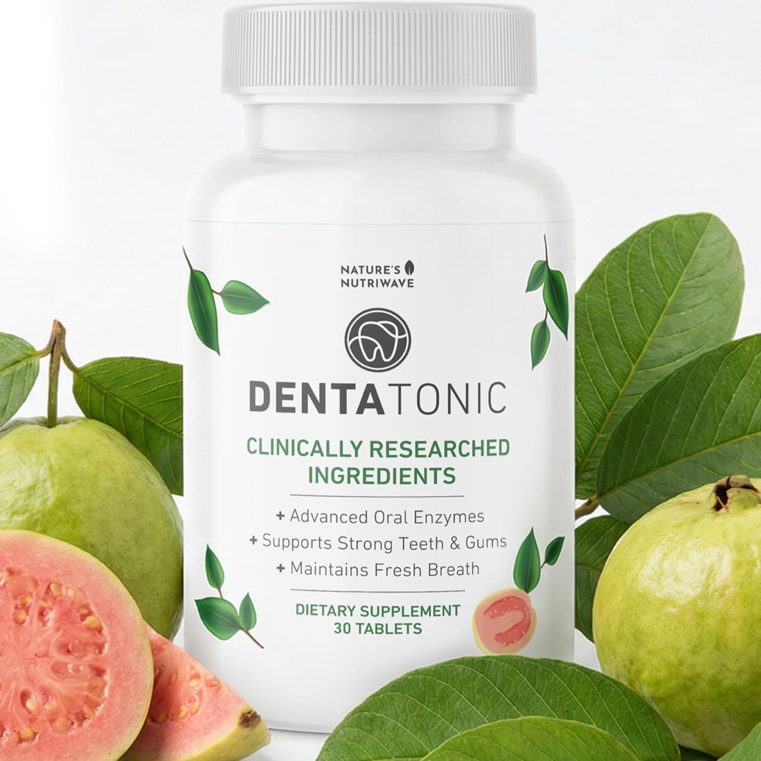 Nature’s NutriWave DentaTonic – Daily Oral Supplement with Guava Fruit, Hydroxyapatite & Enzyme Blend – Made in USA Non-GMO, Stimulant-Free Formula – 30 Tablets, 1 Month Supply Nature’s NutriWave buy supplements canada