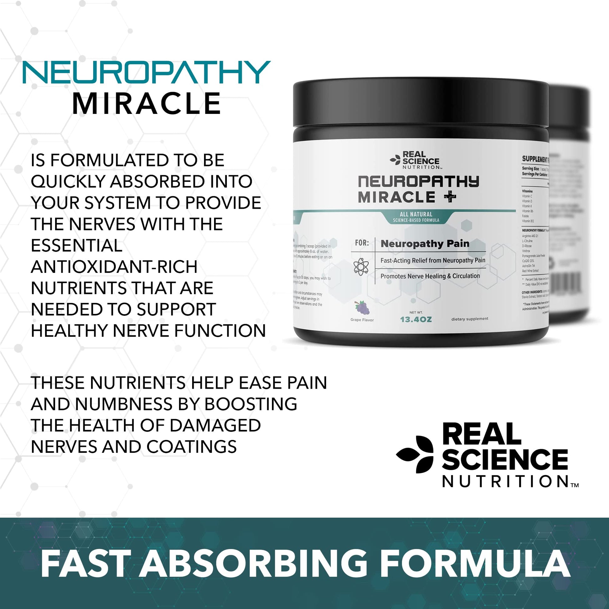 Real Science Nutrition Offers Neuropathy Miracle a Natural Powder Supplement to Improve Circulation and Provide Relief for Neuropathy Real Science Nutrition buy supplements canada