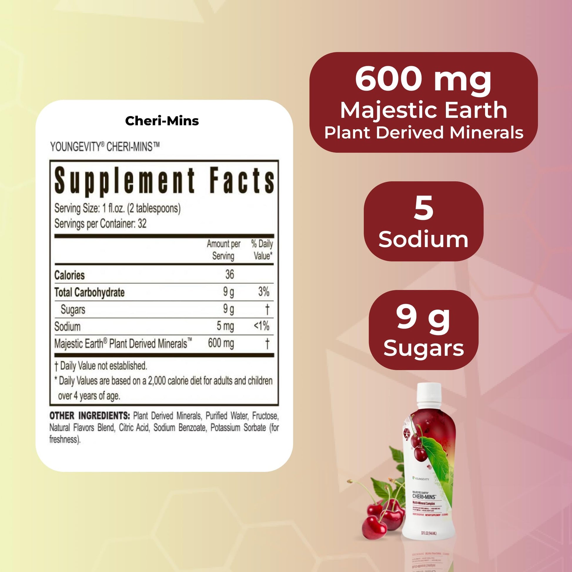 Youngevity Cheri-Mins™ Plant Derived Liquid Minerals - Great Tasting Formula - 77+ Natural Unaltered Trace Minerals - Colloidal Form Humic Shale (32 Fl Oz) Youngevity buy supplements canada