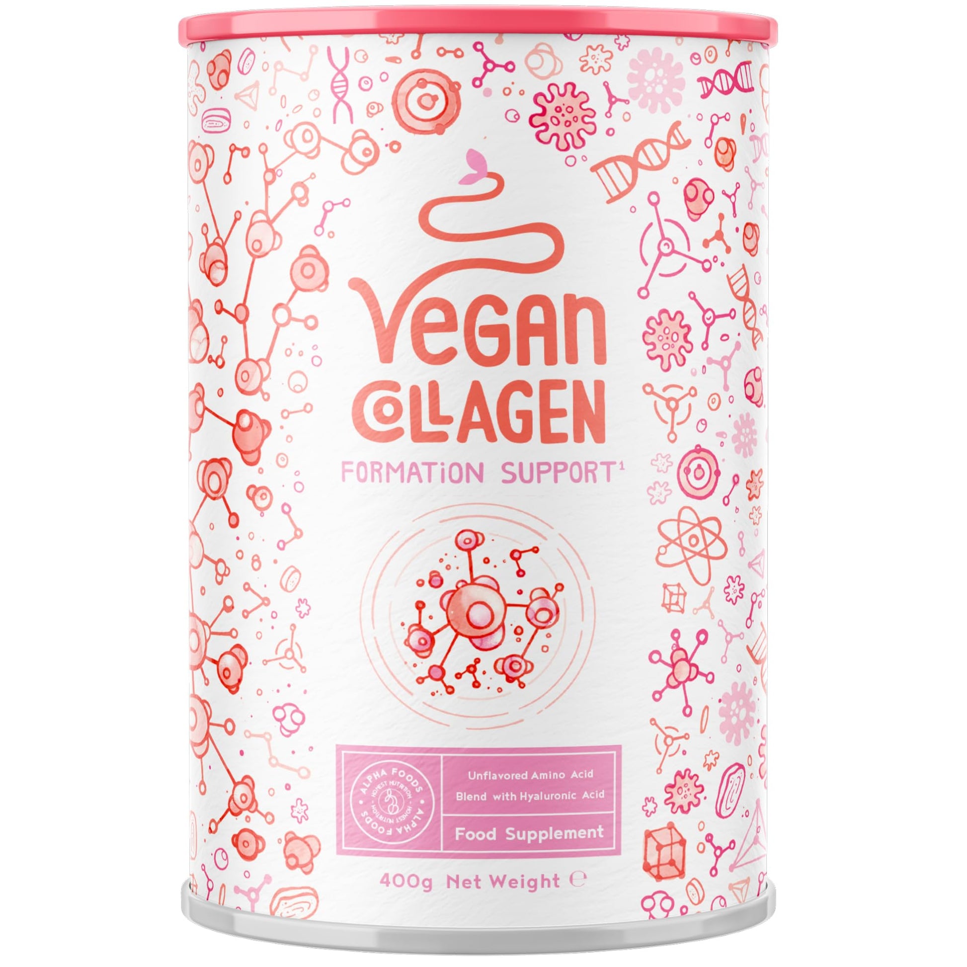 Vegan Collagen Powder with Hyaluronic Acid - Unflavoured 400g Powder Alpha Foods buy supplements canada