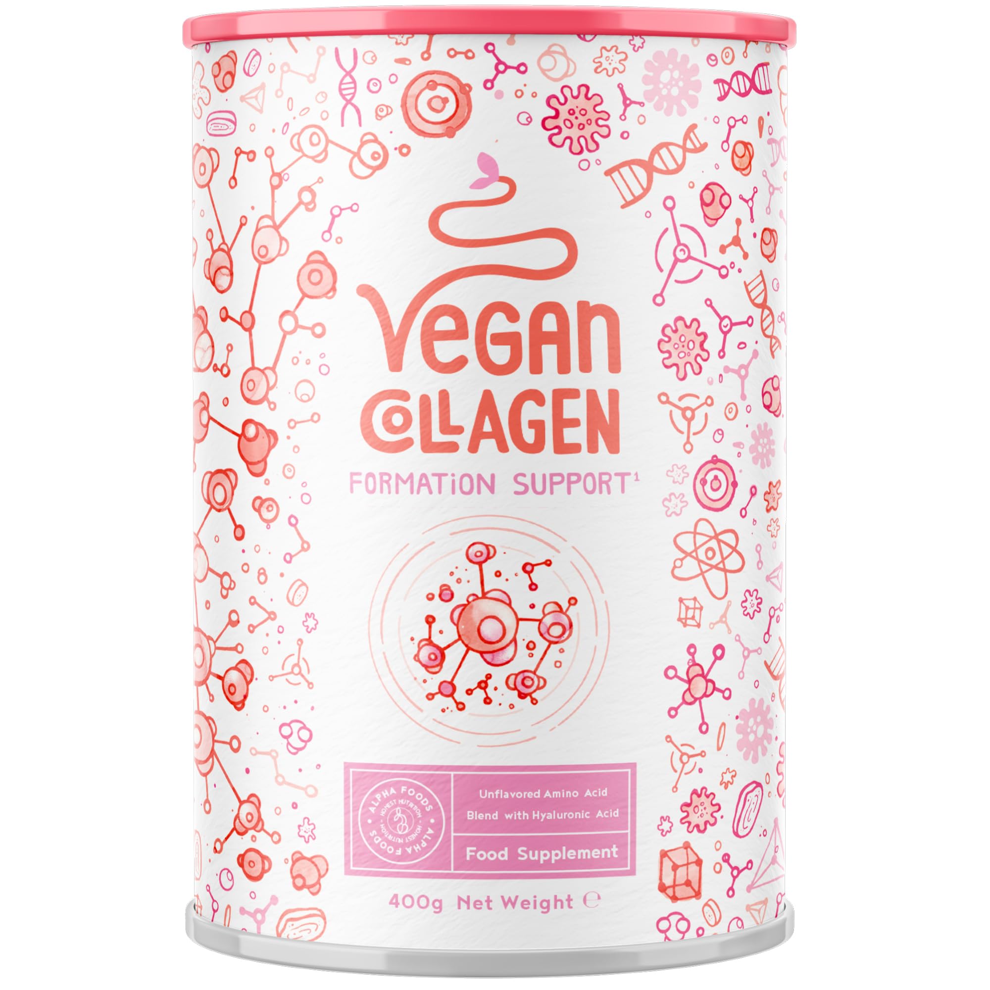 Vegan Collagen Powder with Hyaluronic Acid - Unflavoured 400g Powder Alpha Foods buy supplements canada
