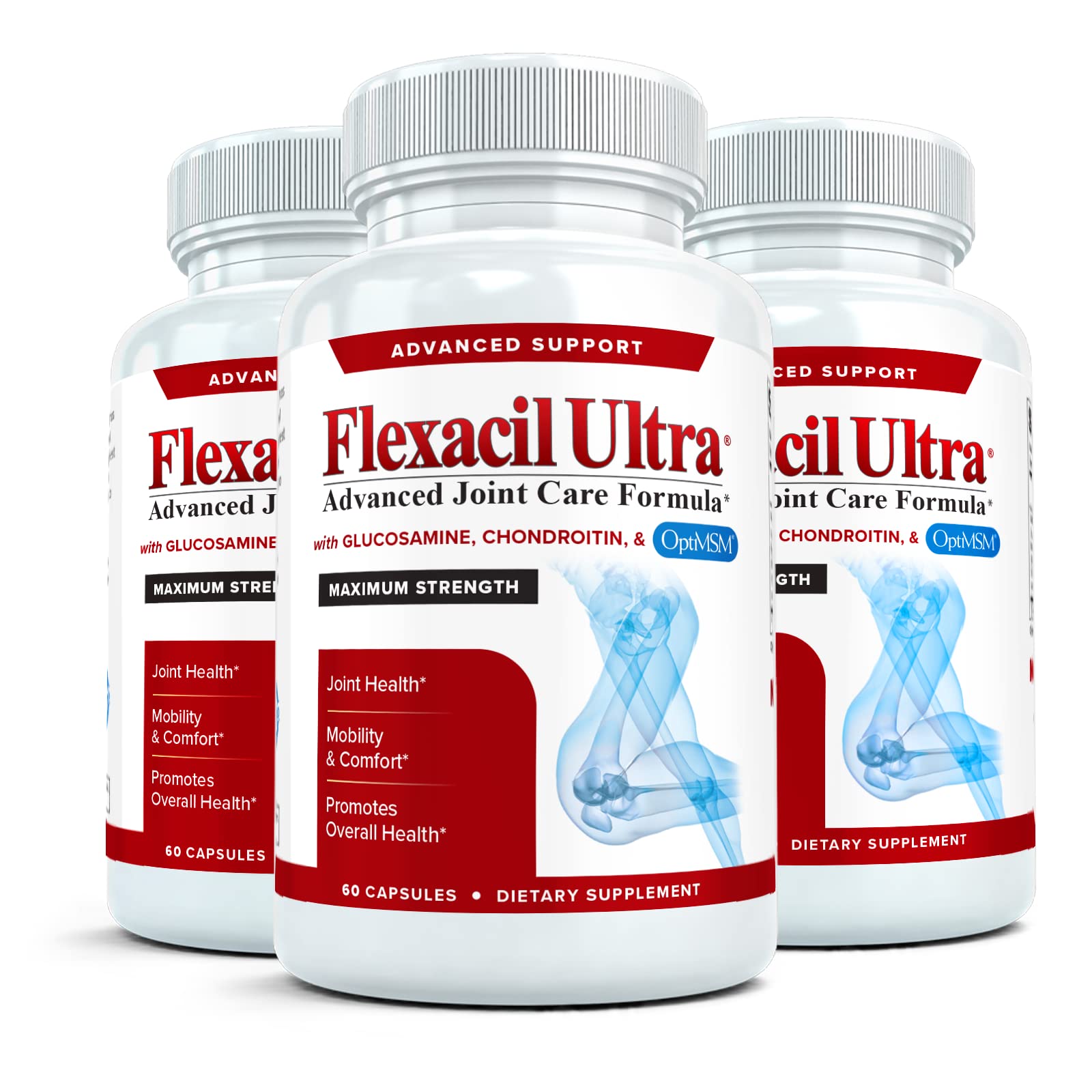 Flexacil Ultra (3 Bottles) Maximum Strength Joint Health & Support Supplement | Glucosami Flexacil Ultra buy supplements canada