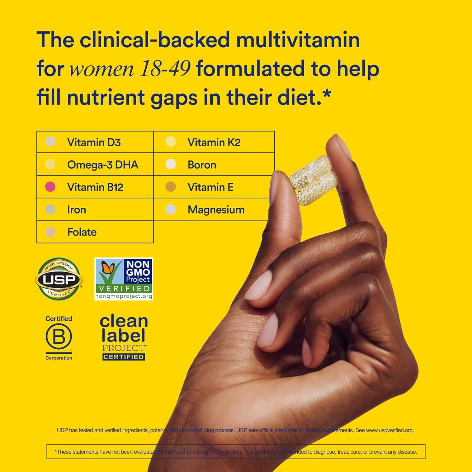 Ritual Women’s 18+ Daily Multivitamin - Key Essential Vitamins and Minerals to Support Energy, Heart, Bone, Brain Health* - Clinical Backed - Vegan Ritual buy supplements canada