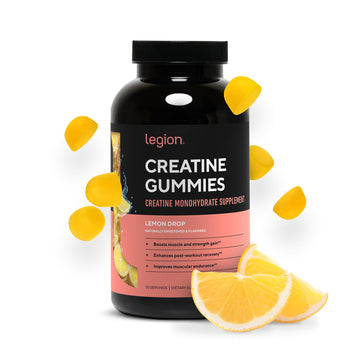 LEGION Creatine Monohydrate Gummies for Men & Women – Clean Chewable Creatine Supplement for Strength, Endurance & Muscle Recovery – 30 Lemon Drop Flavor Servings LEGION buy supplements canada