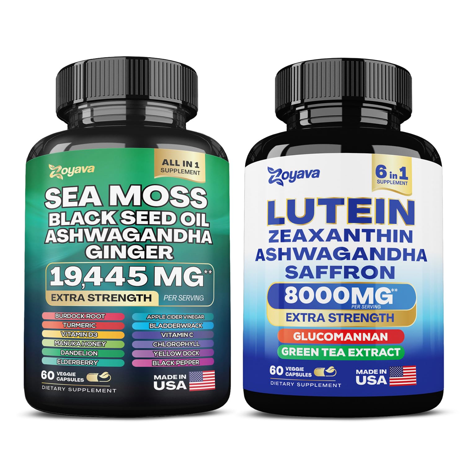 Zoyava Sea Moss 16-in-1 and Lutein 6-in-1 Bundle Zoyava buy supplements canada