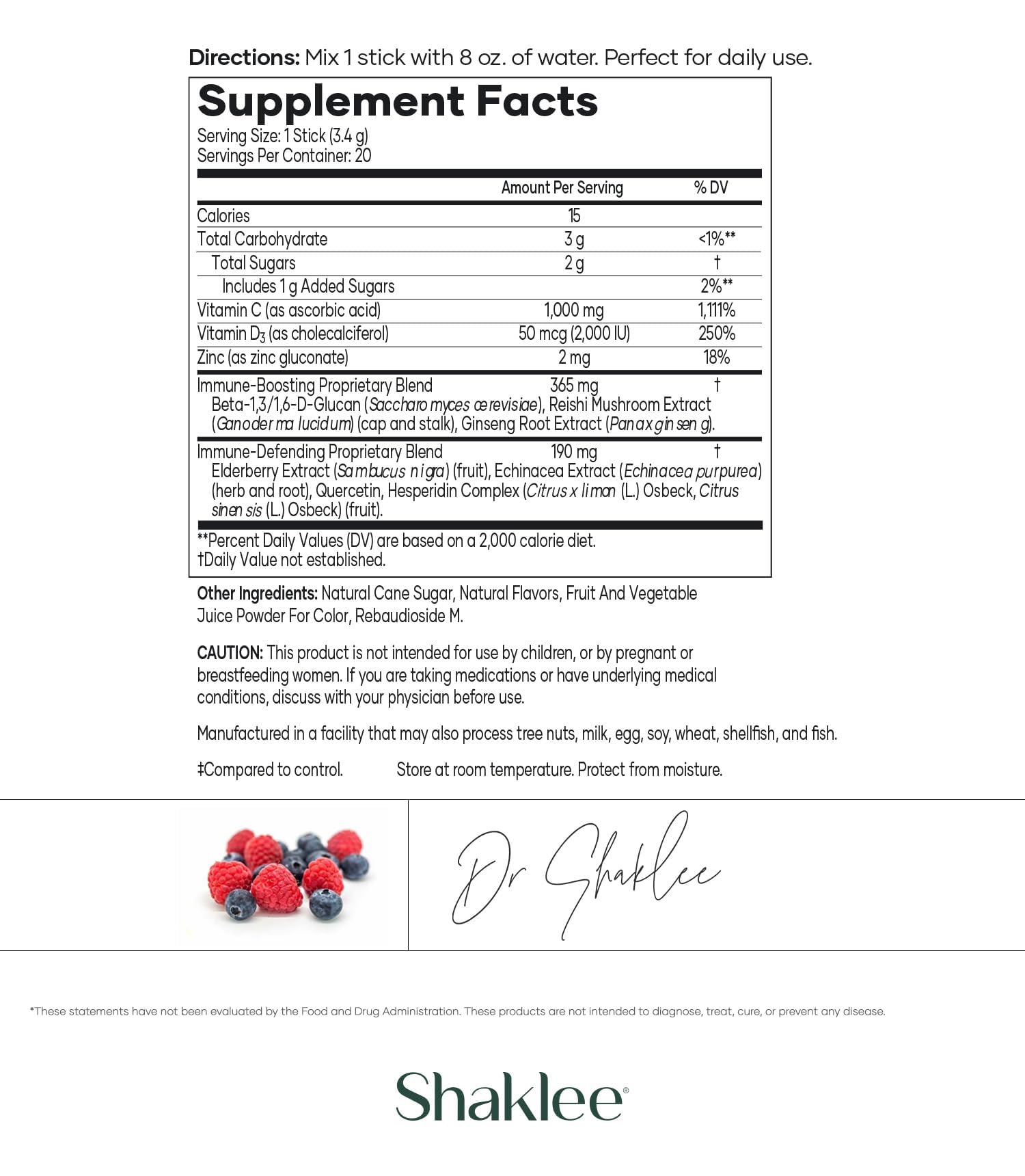 Shaklee - Triple Defense Boost - 20 Servings Shaklee buy supplements canada