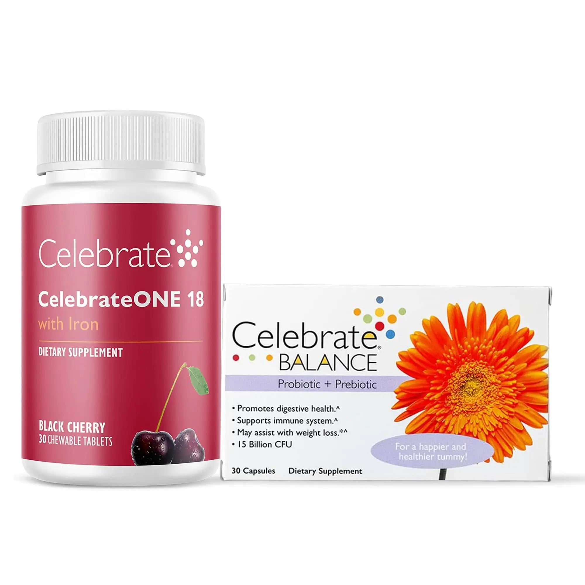 Celebrate Vitamins CelebrateONE Bariatric Multivitamin 18mg Iron & Balance Probiotic + Prebiotic Capsules Bundle – Supports Digestive Health, Iron Levels Celebrate Bariatric Supplements buy supplements canada