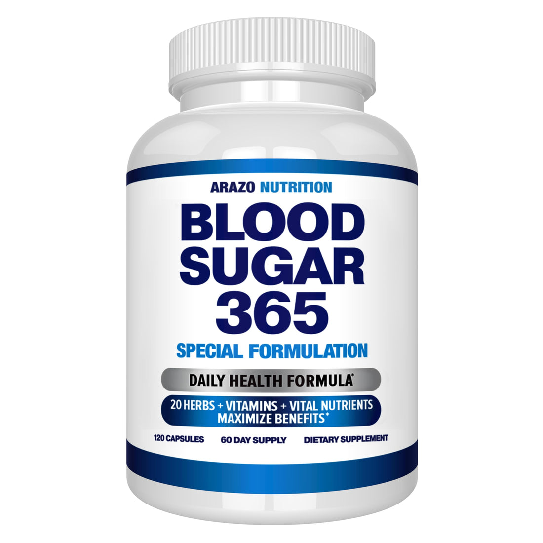 Arazo Nutrition Blood Sugar 365 Supplement – Supports Healthy Energy Levels - 120 Herbal Pills - 60 Day Supply Aus Healthcare buy supplements canada