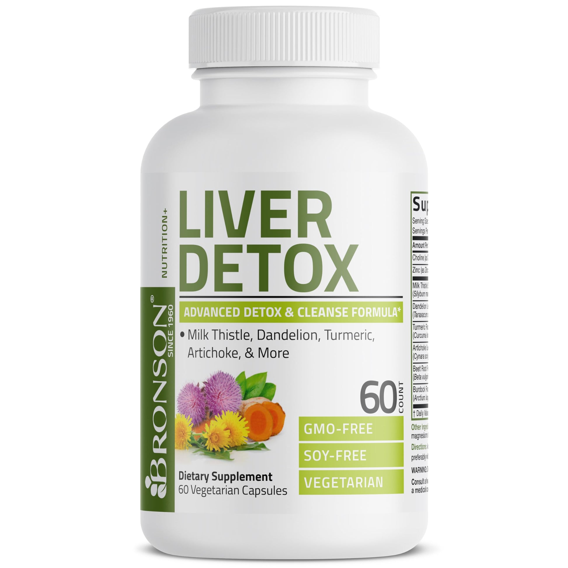 Bronson Liver Detox Advanced Detox & Cleansing Formula Supports Health Liver Function with Milk Thistle, Dandelion Extract, Turmeric, Artichoke Leaf & More Bronson buy supplements canada