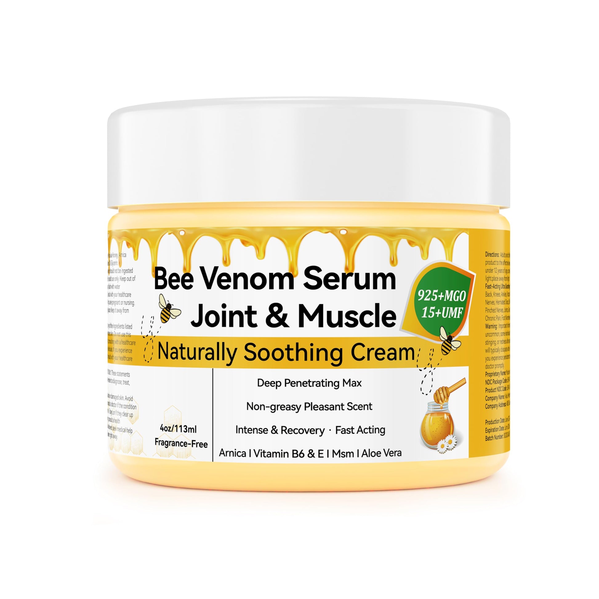 EOIK Bee Venom Muscle Bone Cream, Fast Acting, Relief for Back, Neck, Hand, Feet, Knee, Muscle, Shoulder, Topical, Wrist, Elbow, Hip, Nerve, Plantar, Ankle, Foot Discomfort, Vitamin B6 EOIK buy supplements canada