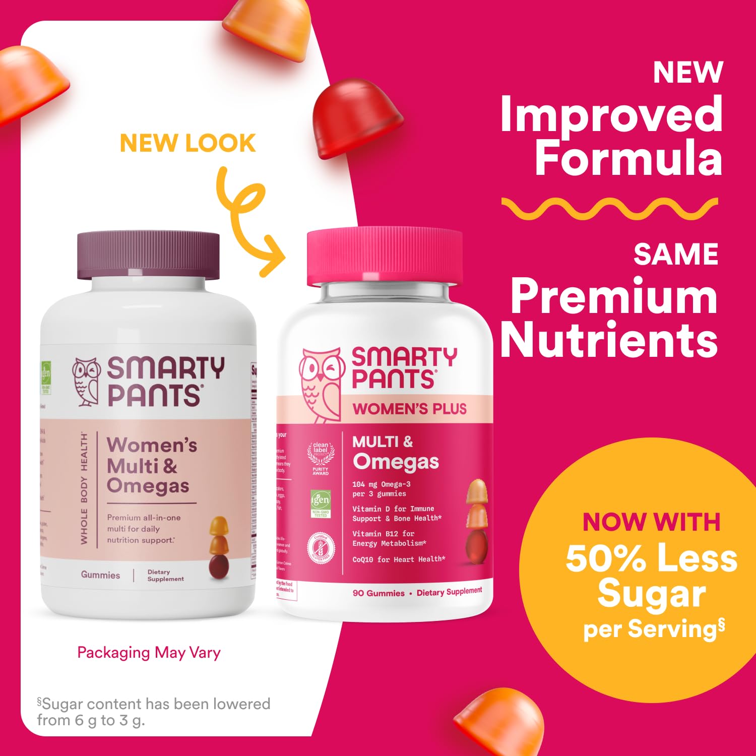 SmartyPants Women's Multivitamin Gummies - Improved Formula: Omega 3 (DHA/EPA), Methylfolate, CoQ10, Vitamin D3, C, Vitamin B12, B6, A, K & Zinc SmartyPants buy supplements canada