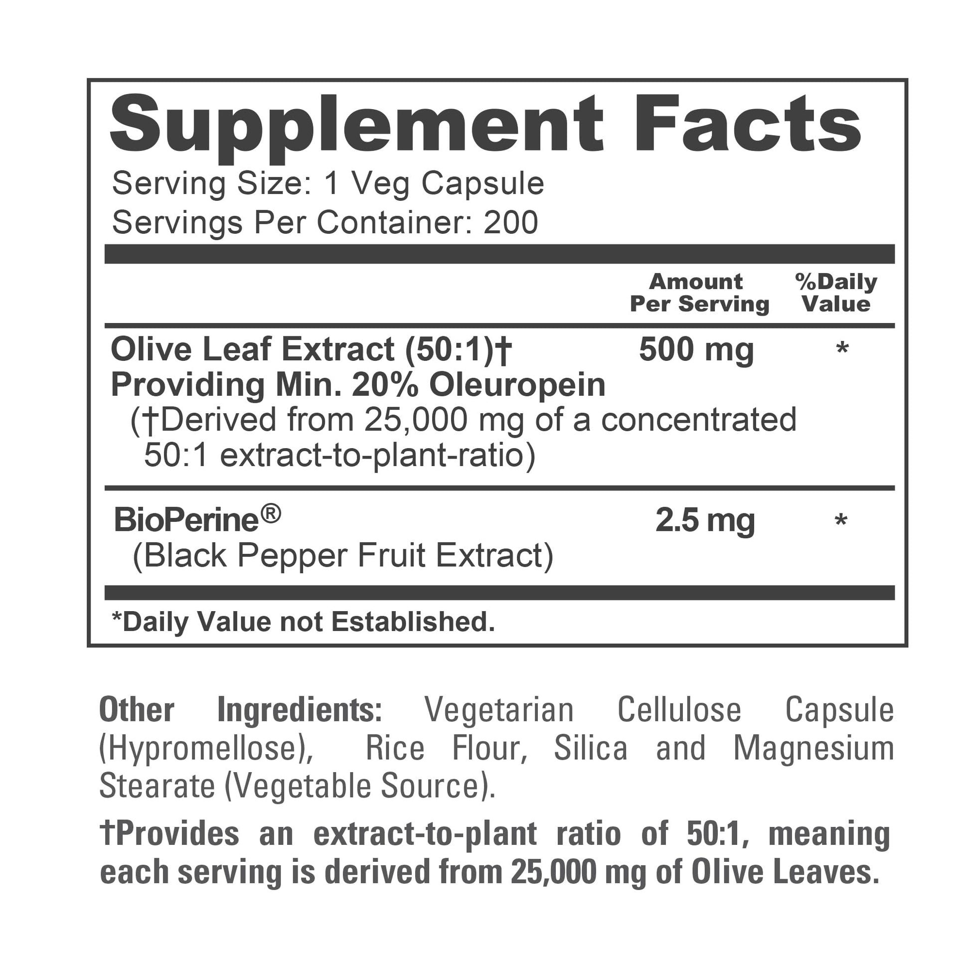 NusaPure Olive Leaf 20% Oleuropein 50:1 Extract, 500 mg Equivalent to 25,000 mg 200 Veg Caps Suitable for Vegetarians and Vegans, Non-GMO NusaPure buy supplements canada