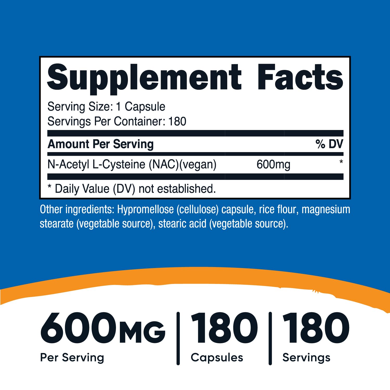 Nutricost N-Acetyl L-Cysteine (NAC) 600mg, 180 Capsules - Non-GMO, Gluten Free Nutricost buy supplements canada