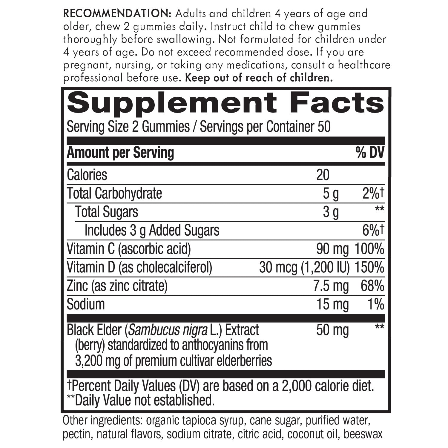 Nature's Way Sambucus Elderberry Gummies - Immune Support Supplement for Kids Nature's Way buy supplements canada