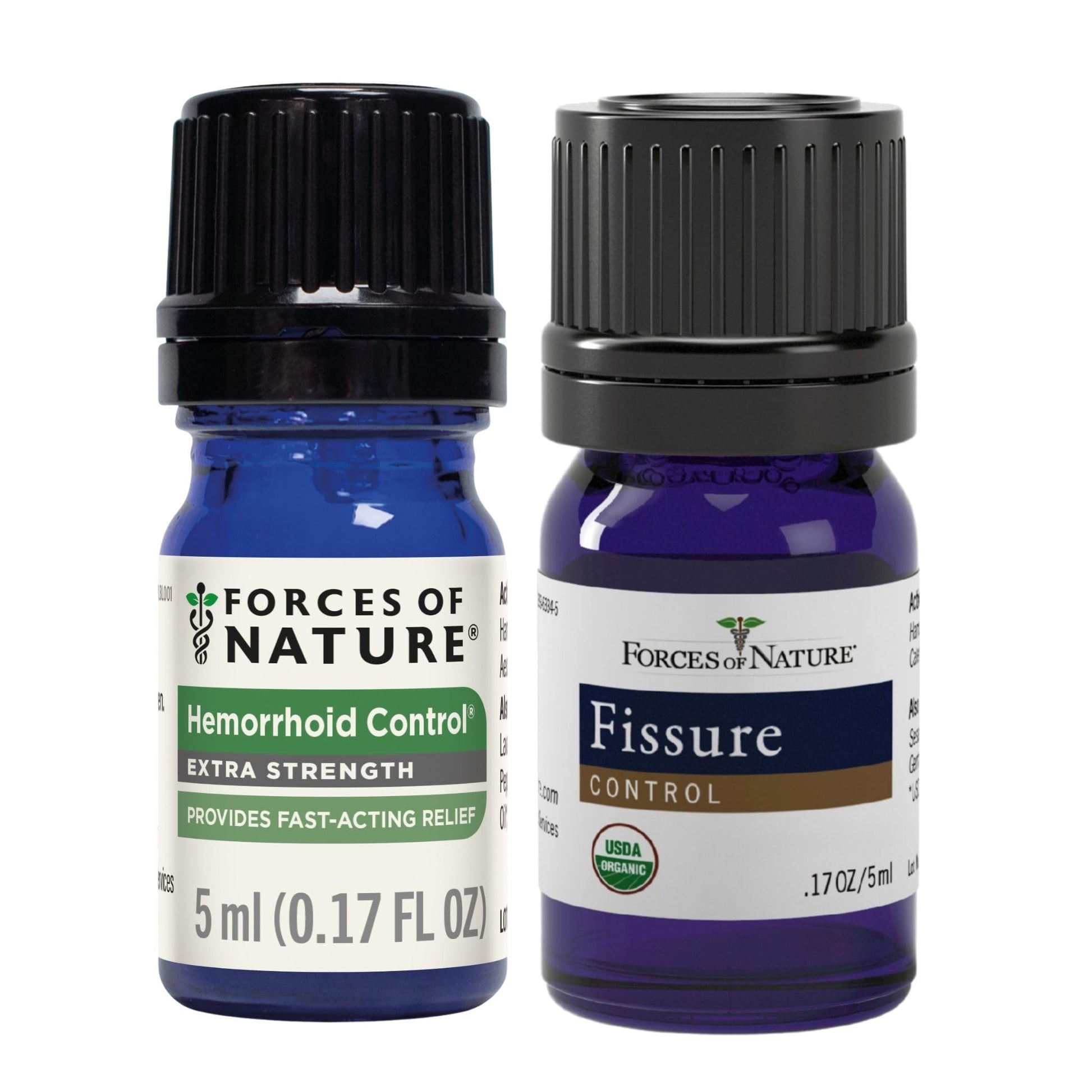 Forces of Nature Hemorrhoid Control Extra Strength (5ml) + Organic Fissure Care (5ml) | Virtual Bundle Forces of Nature buy supplements canada