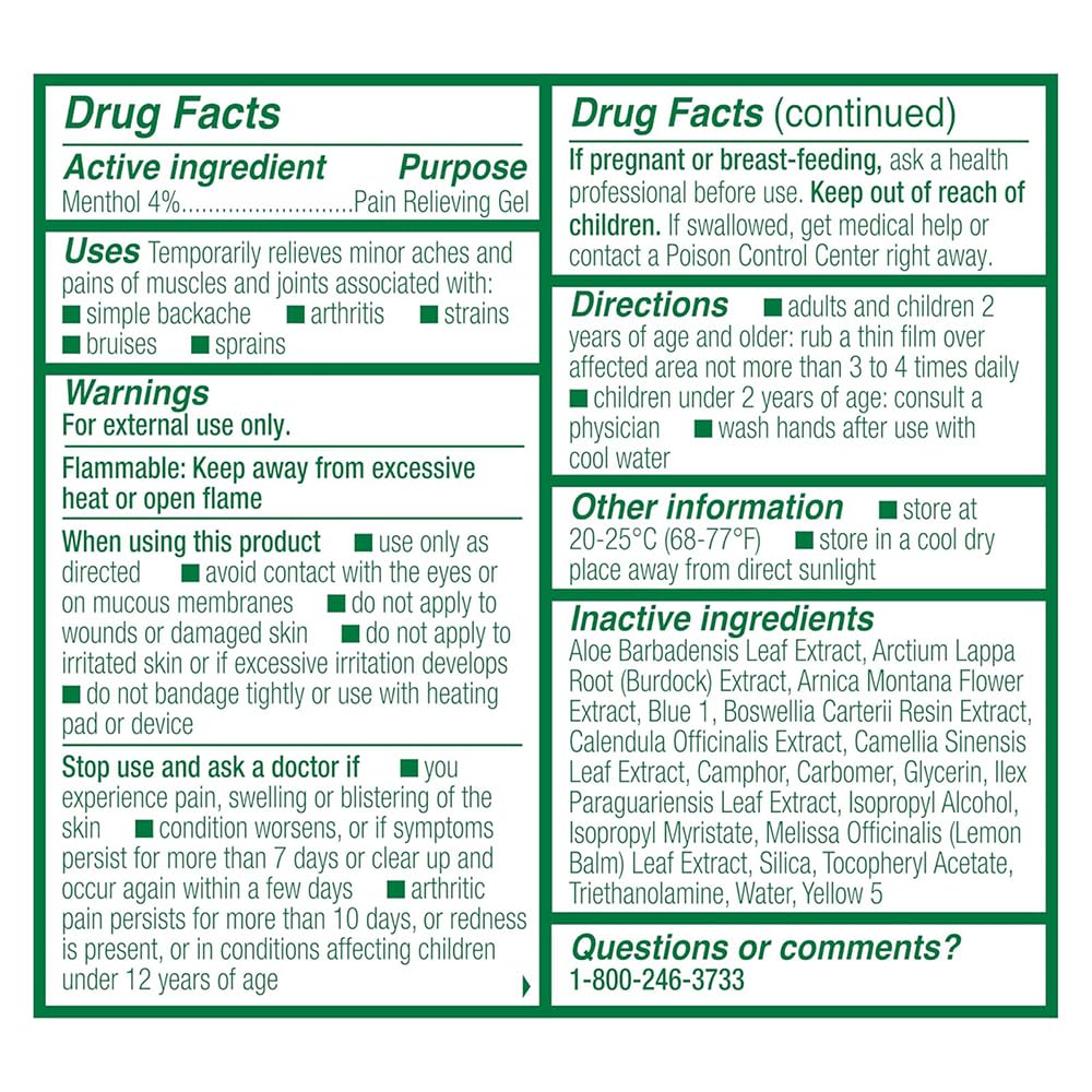 Biofreeze 13451 Roll-On Pain-Relieving Gel, 2.5 FL oz, Green Topical, Arthritis, Strains, Bruises, & Sprains (7.5 Fl Oz (Pack of 3), 3, Count) Biofreeze buy supplements canada